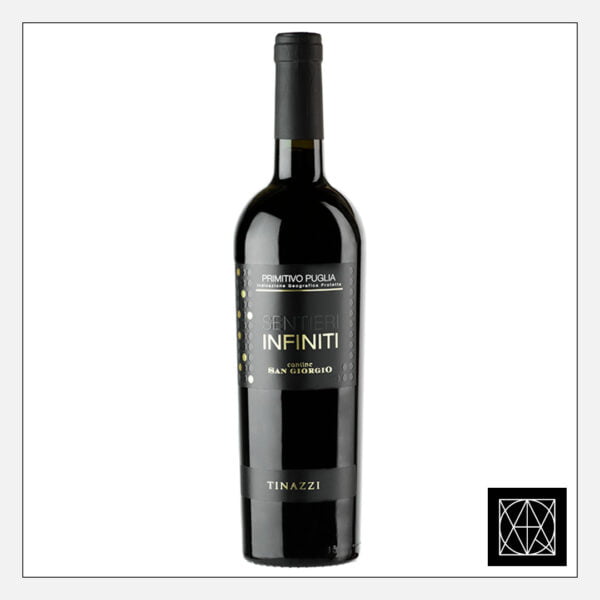 Raudonasis sausas vynas TINAZZI SENTIERI INFINITI PRIMITIVO IGP (14%), 750 ml