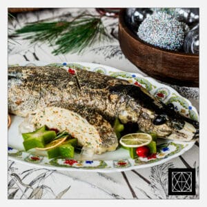 Įdaryta lydeka su Kalifornijos padažu